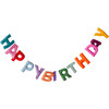 Felt Happy Birthday Garland, Rainbow - Party Accessories - 1 - thumbnail