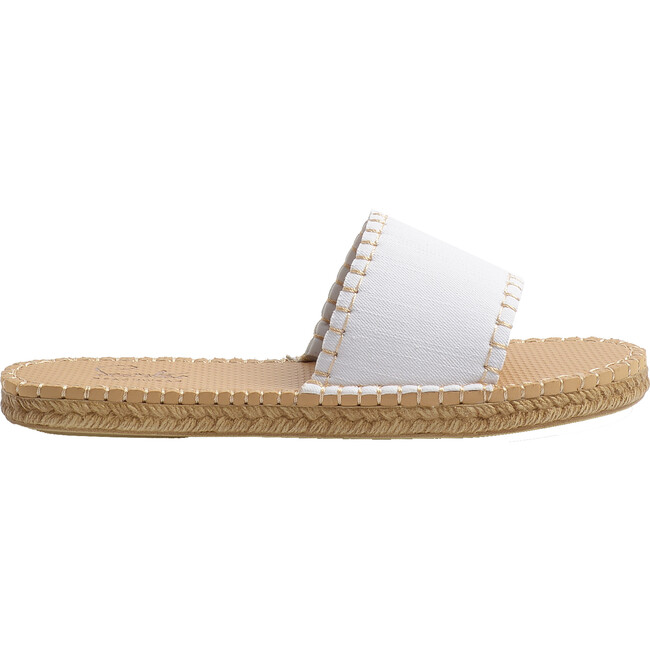 Women's Cabana Slide, White Denim - Sandals - 5