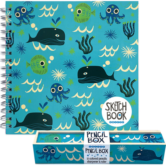 OCEAN FRIENDS Colored Pencil Box Sketchbook