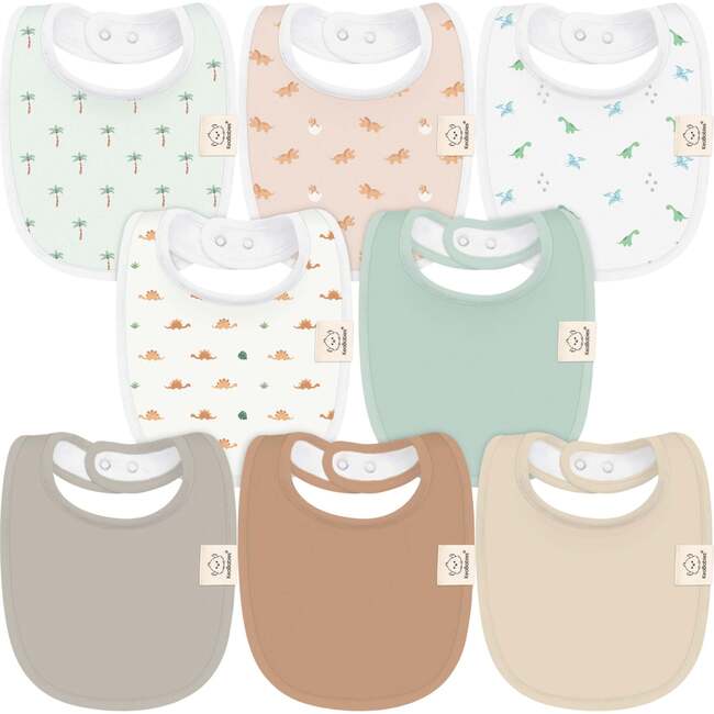8-Pack Urban Drool Bibs Set For Baby Boys And Girls, Roarsome