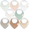 8-Pack Organic Baby Bandana Drool Bibs for Boys and Girls, Roarsome - Bibs - 1 - thumbnail
