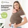 Baby Wrap Carrier, Saddle Brown - Carriers - 2