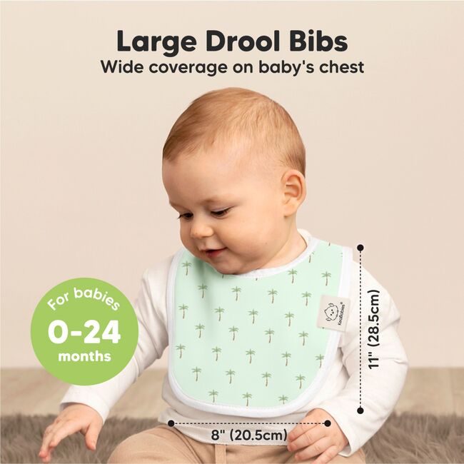 8-Pack Urban Drool Bibs Set For Baby Boys And Girls, Roarsome - Bibs - 2
