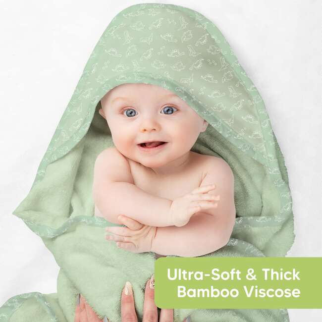 Luxe Organic Hooded Towel, Dinos - Towels - 2