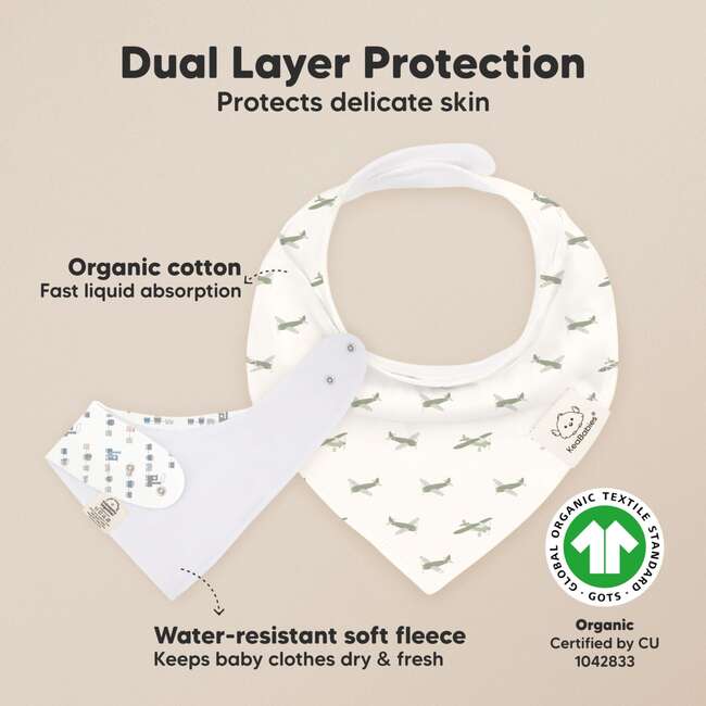 8-Pack Organic Baby Bandana Drool Bibs for Boys and Girls, Vessels - Bibs - 2