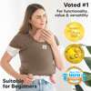 Baby Wrap Carrier, Saddle Brown - Carriers - 3