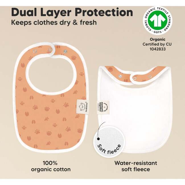 8-Pack Urban Drool Bibs Set For Baby Boys And Girls, Wilderness - Bibs - 3