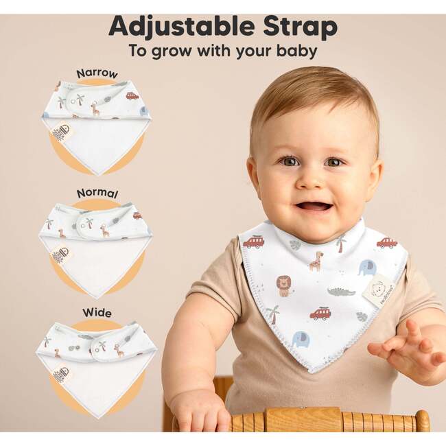 8-Pack Organic Baby Bandana Drool Bibs for Boys and Girls, Wilderness - Bibs - 3