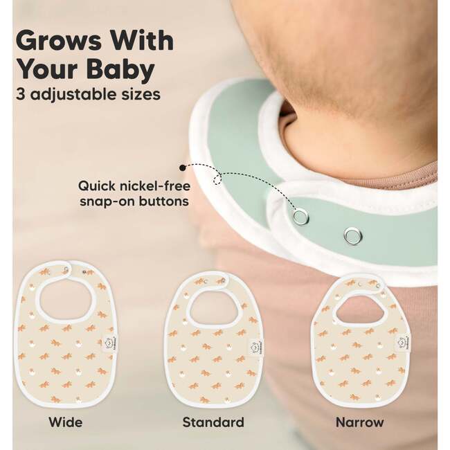 8-Pack Urban Drool Bibs Set For Baby Boys And Girls, Roarsome - Bibs - 4