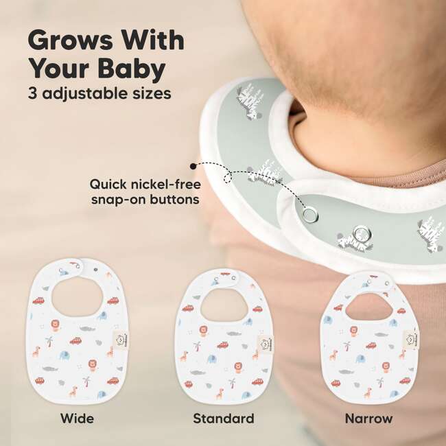 8-Pack Urban Drool Bibs Set For Baby Boys And Girls, Wilderness - Bibs - 4