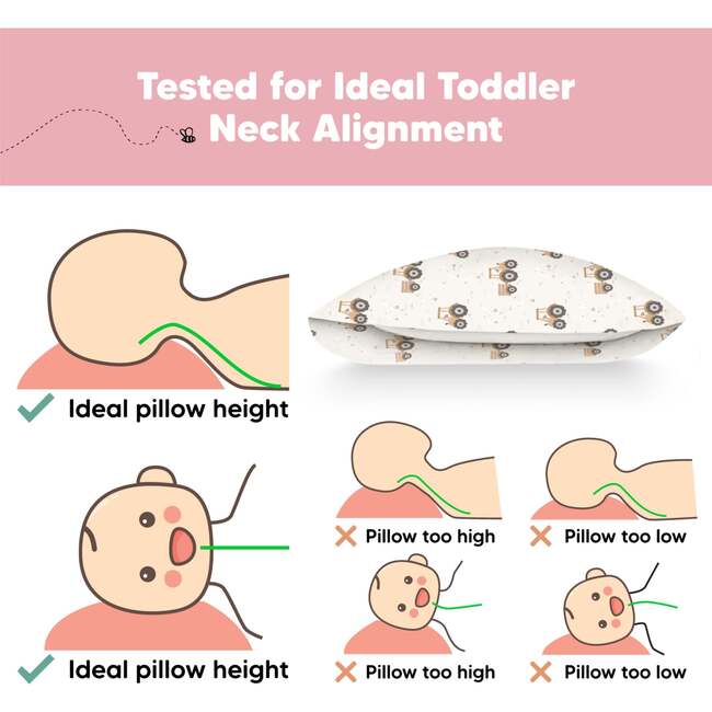 Toddler Pillow With Pillowcase, Tractor - Pillows - 6