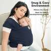 Baby Wrap Carrier, Midnight - Carriers - 6
