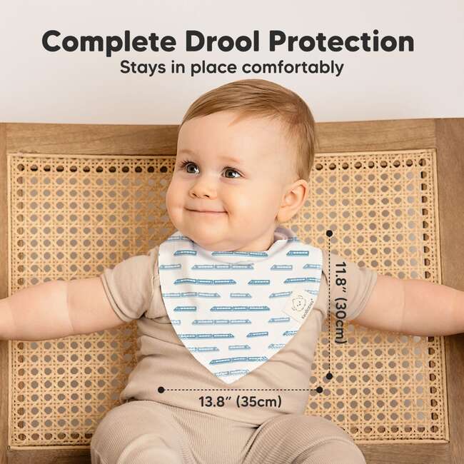 8-Pack Organic Baby Bandana Drool Bibs for Boys and Girls, Vessels - Bibs - 5