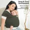 Baby Wrap Carrier, Forest - Carriers - 6