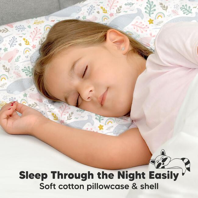 Toddler Pillow With Pillowcase, Narwhal - Pillows - 7