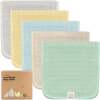 5-Pack Lumi Muslin Burp Cloths, Mirage - Burp Cloths - 1 - thumbnail