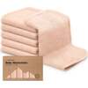 6pk Deluxe Organic Baby Washcloths for Newborn, Peachy - Towels - 1 - thumbnail