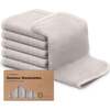 6pk Deluxe Organic Baby Washcloths for Newborn, Heather - Towels - 1 - thumbnail