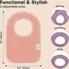 8-Pack Coast Drool Bibs, Mauve - Bibs - 2