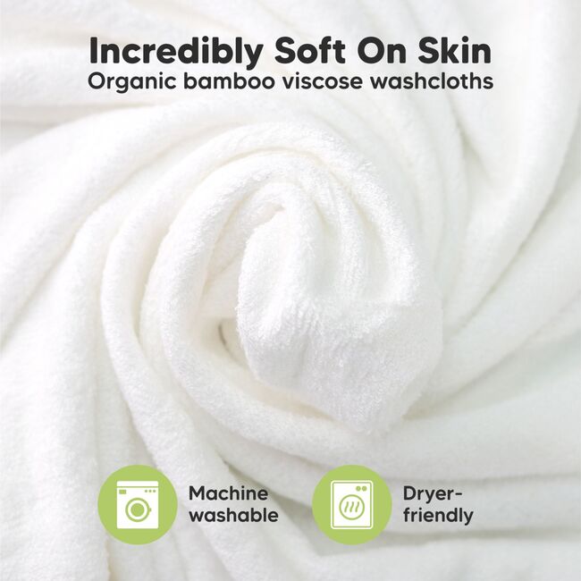 6pk Deluxe Organic Baby Washcloths for Newborn, Rosy - Towels - 2