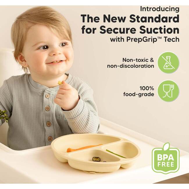 3-Pack BPA-Free Prep Silicone Suction Plate for Baby and Toddler, Dusk - Food Storage - 2