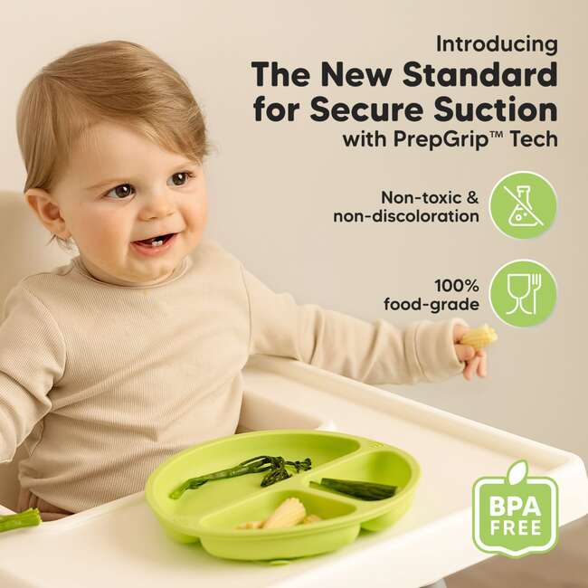 3-Pack BPA-Free Prep Silicone Suction Plate for Baby and Toddler, Kea - Food Storage - 2