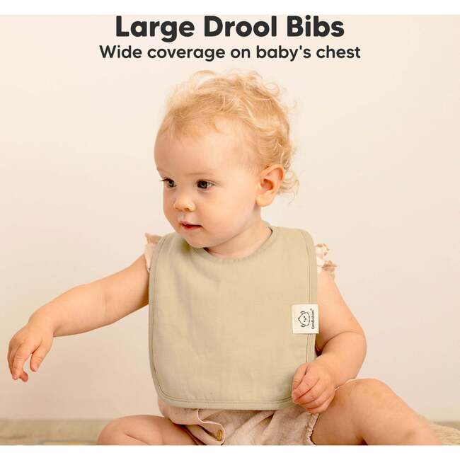 8-Pack Coast Drool Bibs, Mauve - Bibs - 3