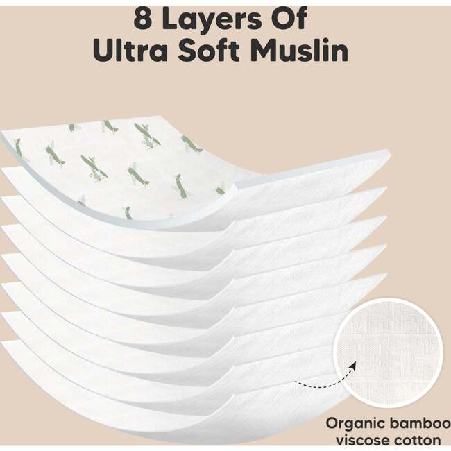 5pk Softe Muslin Burp Cloths for Baby Girls and Boys, Vessels - Burp Cloths - 4