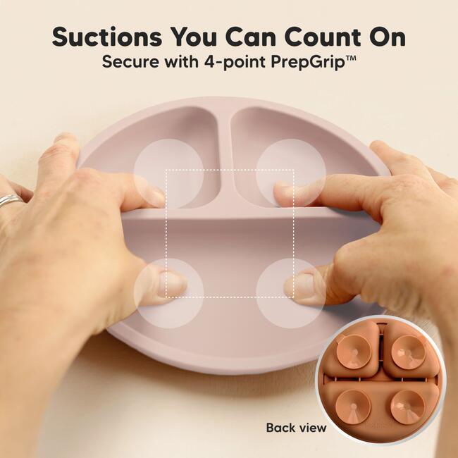 3-Pack BPA-Free Prep Silicone Suction Plate for Baby and Toddler, Dusk - Food Storage - 3