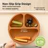 3-Pack BPA-Free Prep Silicone Suction Plate for Baby and Toddler, Terracotta - Food Storage - 4