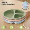 3-Pack BPA-Free Prep Silicone Suction Plate for Baby and Toddler, Mellow - Food Storage - 5