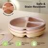 3-Pack BPA-Free Prep Silicone Suction Plate for Baby and Toddler, Dusk - Food Storage - 5