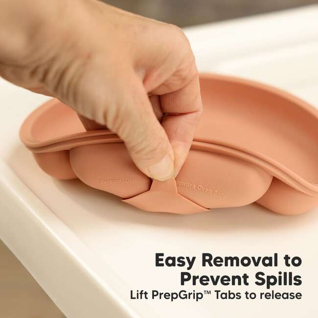 3-Pack BPA-Free Prep Silicone Suction Plate for Baby and Toddler, Terracotta - Food Storage - 6