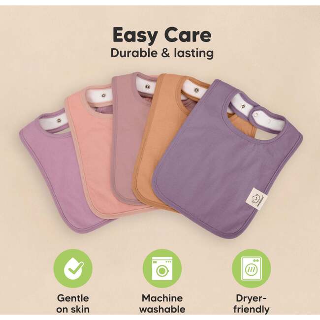 8-Pack Coast Drool Bibs, Mauve - Bibs - 7