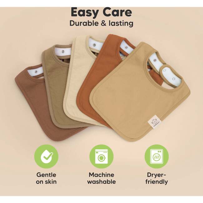 8-Pack Coast Drool Bibs, Terracotta - Bibs - 7