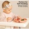 3-Pack BPA-Free Prep Silicone Suction Plate for Baby and Toddler, Roseate - Food Storage - 7