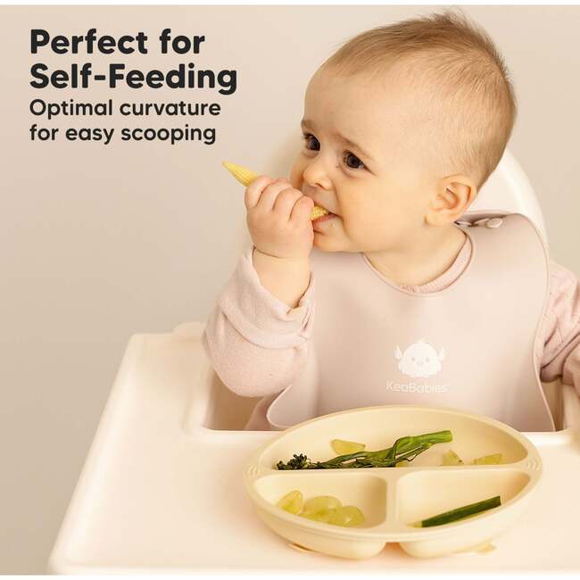 3-Pack BPA-Free Prep Silicone Suction Plate for Baby and Toddler, Dusk - Food Storage - 7