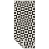 Gigi Checked Floral Terry Hand Towel, Black & Cream - Towels - 1 - thumbnail