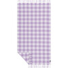 Ravello Gingham Turkish Towel, Purple - Towels - 1 - thumbnail