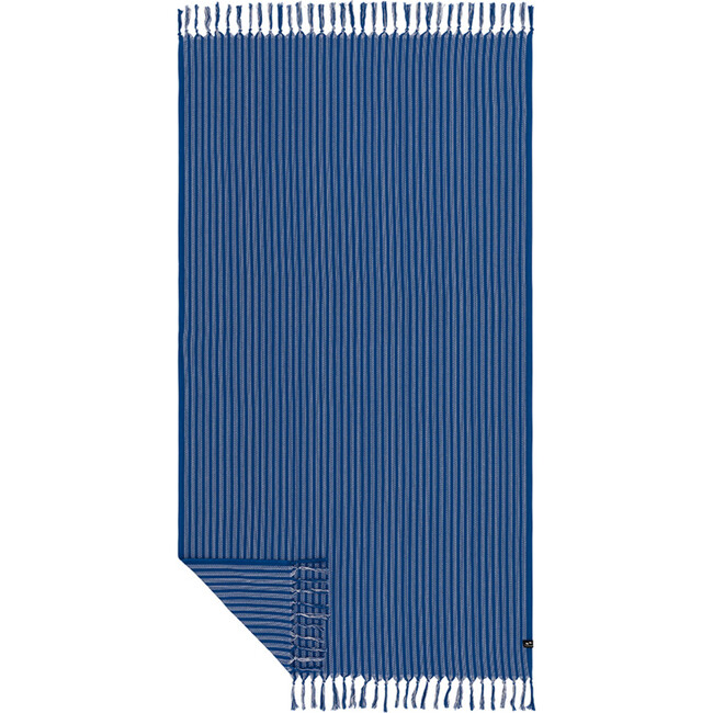 Koko Striped Turkish Towel, Navy