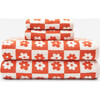 Gigi Checked Floral Terry Bath Towel, Rust & Cream - Towels - 2