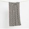 Opt Out Premium Woven Illusional Check Towel, Black - Towels - 2