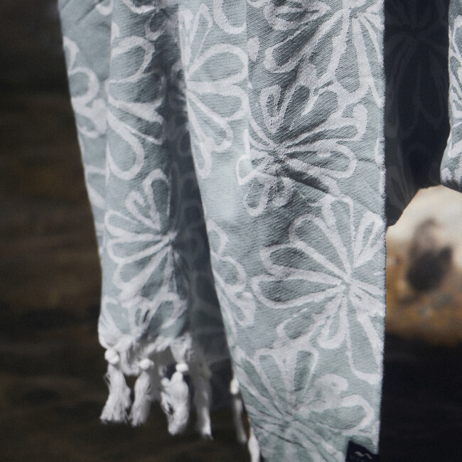 Gia Floral Turkish Towel, Sage - Towels - 3