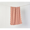 Gigi Checked Floral Terry Bath Towel, Rust & Cream - Towels - 3
