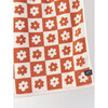 Gigi Checked Floral Terry Bath Towel, Rust & Cream - Towels - 4