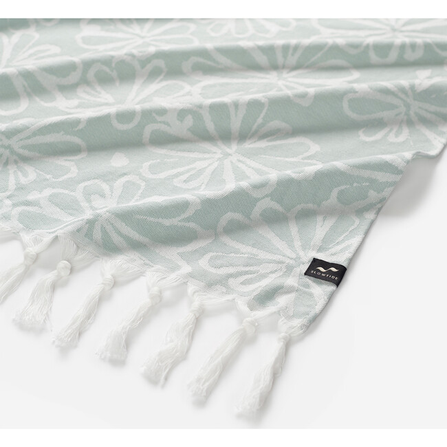Gia Floral Turkish Towel, Sage - Towels - 5
