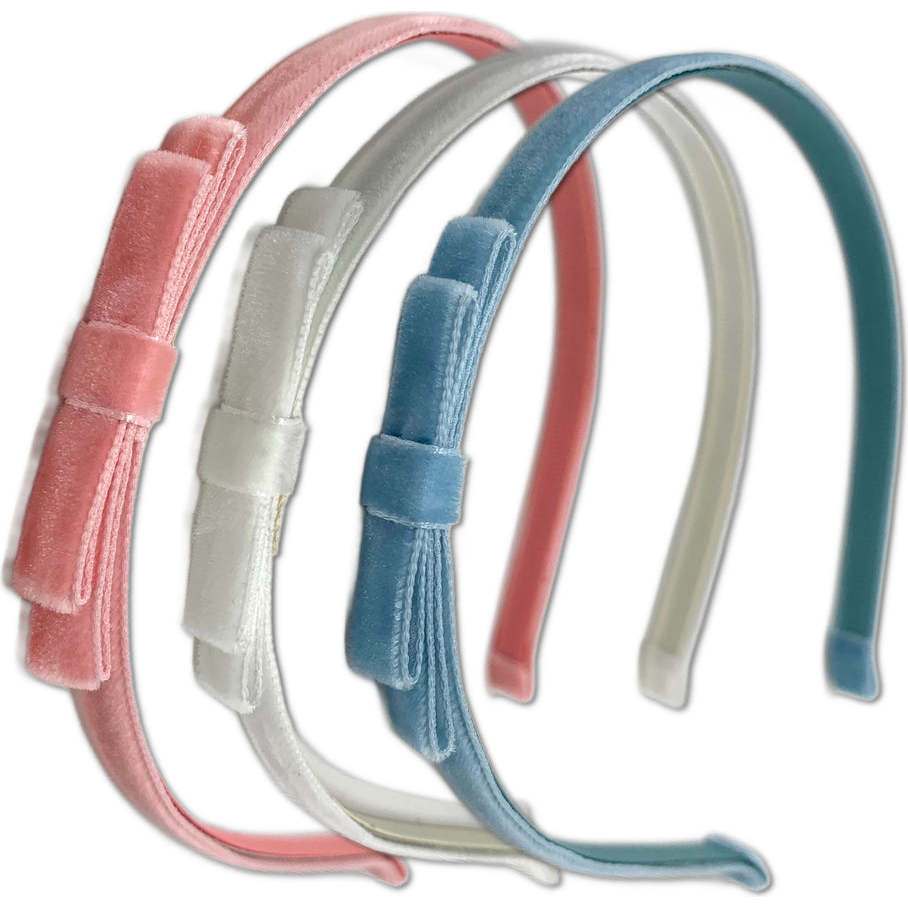 Velvet Headbands Bundle Set, Pastel - Hair Accessories - 1
