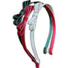 Metallic Ribbon Headbands, Red, Green & Ivory - Hair Accessories - 1 - thumbnail