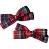 Skinny Ribbon Pigtails, Holiday Plaid - Hair Accessories - 1 - thumbnail
