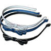 Metallic Ribbon Headbands, Ivory, Blue & Black - Hair Accessories - 3
